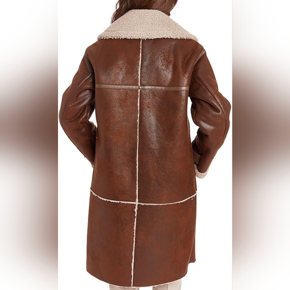 Frye Kimmy Faux Shearling Coat - NEW - Picture 4 of 11